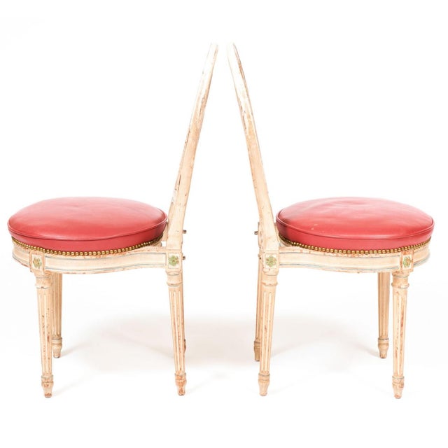 1950s French Louis XV and Jansen Style Hot Air Balloon Mongolfier Mongolfiere Chairs in Coral Quality Upholstery- Set of 6 For Sale - Image 9 of 10
