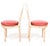 1950s French Louis XV and Jansen Style Hot Air Balloon Mongolfier Mongolfiere Chairs in Coral Quality Upholstery- Set of 6 For Sale - Image 9 of 10