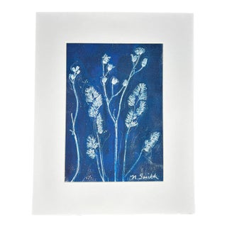 Botanical Impressions No. 12 — Original Acrylic Monoprint Wildflower Stems For Sale