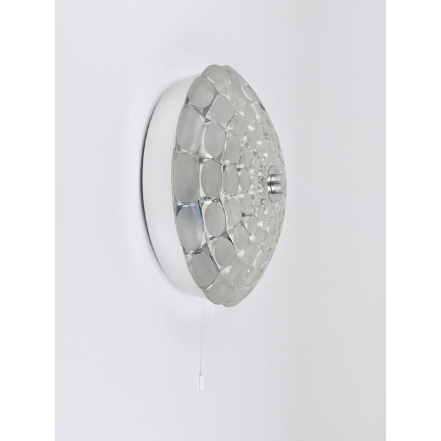 Large Round Op Art Glass Flush Mount from Peill & Putzler, 1970s For Sale - Image 15 of 17
