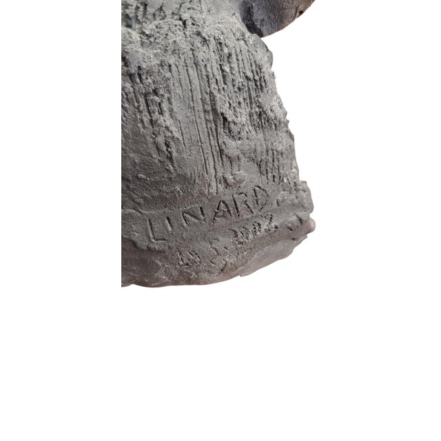 Black Jean Linard, Raku Owl Sculpture by Jean Linard, 2002, Ceramic For Sale - Image 8 of 10