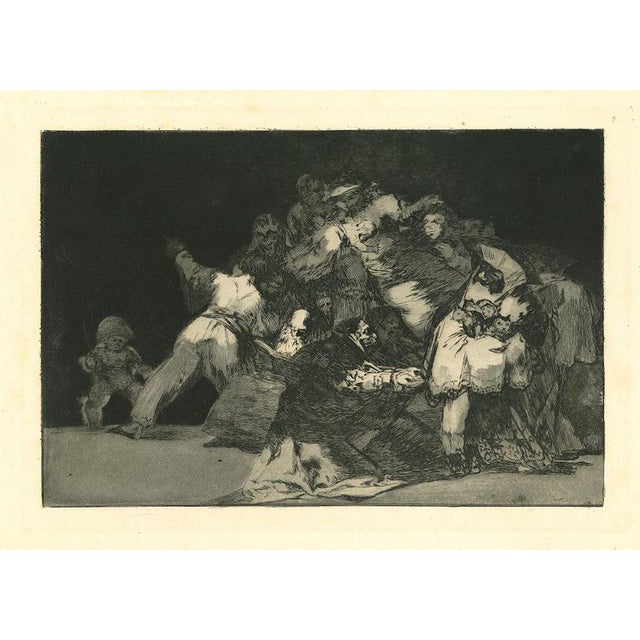 Disparate General- from Los Proverbios is an original black and white etching realized by Francisco Goya (1746-1828). The...