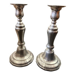 Silver Candlesticks, 1960s, Set of 2 For Sale