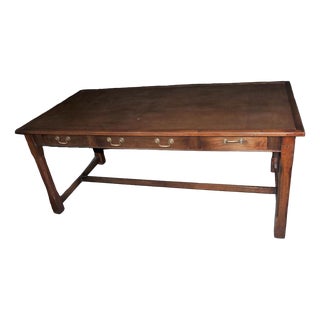 Farmhouse Refectory Oak Desk For Sale