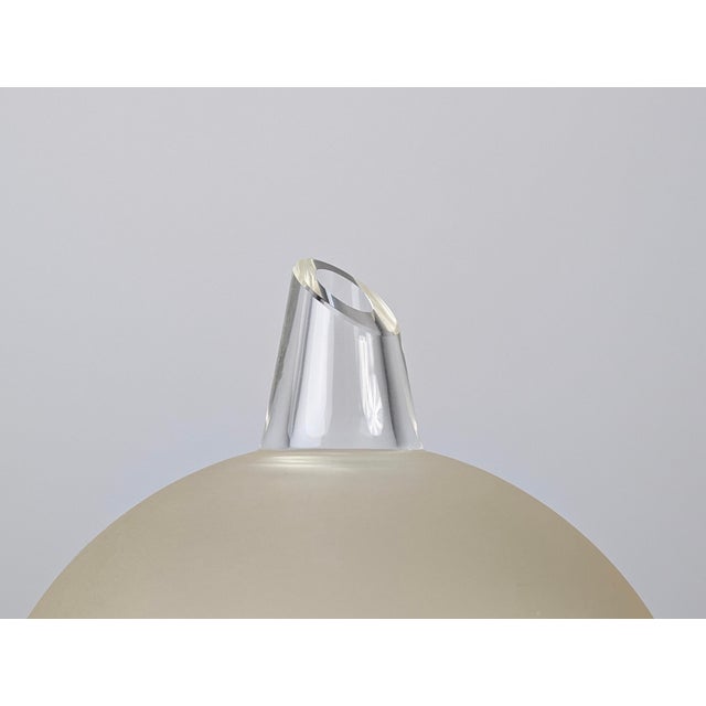 Murano Glass Table Lamp in Geometric Cone and Frosted Sphere by Itre, Venice, 1980s For Sale - Image 6 of 8
