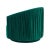 Transitional London Forest Green Pleated Velvet Swivel Chair For Sale - Image 3 of 8