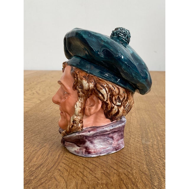 Ceramic Early 20th Century Antique Majolica Scotsman Tobacco Jar For Sale - Image 7 of 13