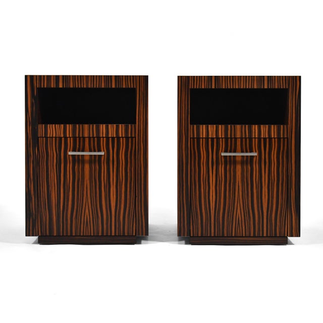 This spectacular pair of nightstands were custom designed by Richard Gorman and made by Manifesto in Chicago. The...