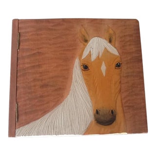 Late 20th Century Hand-Carved Wooden Horse Photo Album For Sale