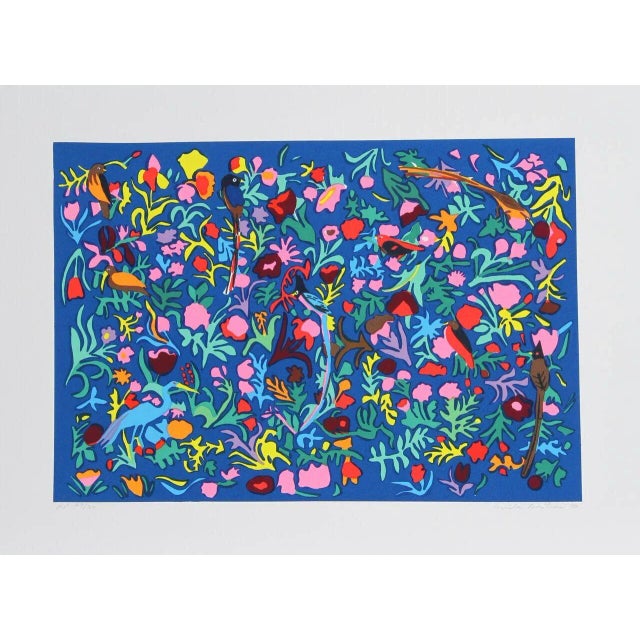 Linda Bastian, "Nine Birds," Lithograph For Sale