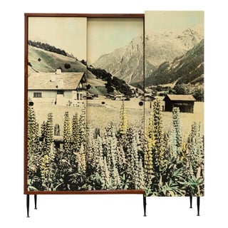 Coat Rack with Sliding Doors, 1960s For Sale