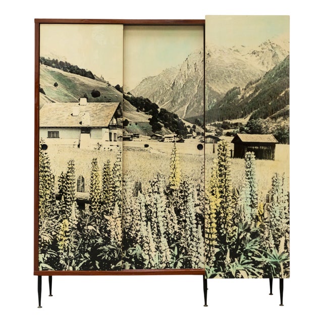 Coat Rack with Sliding Doors, 1960s For Sale