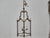 Tall French Wrought Iron Lantern With Glass Panels and Scroll Detailing - 1900s For Sale - Image 9 of 18
