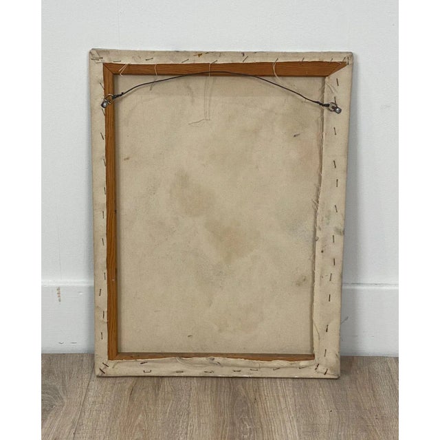 Vintage Mid-Century Painting of a Woman, H. Krell, American Painter For Sale - Image 4 of 5