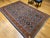 Vintage Persian Tabriz Afshan Rug, Hand-Knotted Wool, Allover Geometric Caucasian Kuba Pattern, Navy & Red, 5x9 For Sale - Image 4 of 18