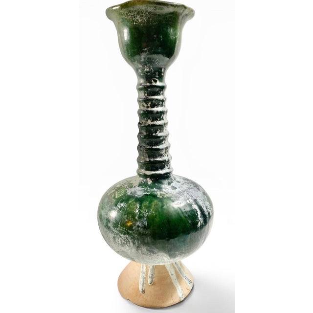 Vintage Chinese Tang Dynasty Style Green Glazed Vessel.