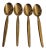 90's Present by Austria Vienna Gold Stainless Tea Spoons S/4 For Sale
