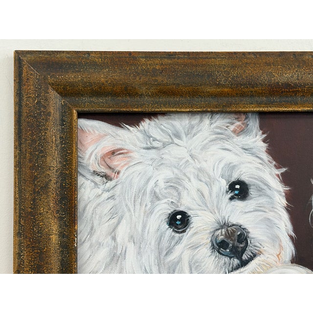 Ashley Beech Reid Framed Dog Portrait Painting For Sale In Orlando - Image 6 of 12