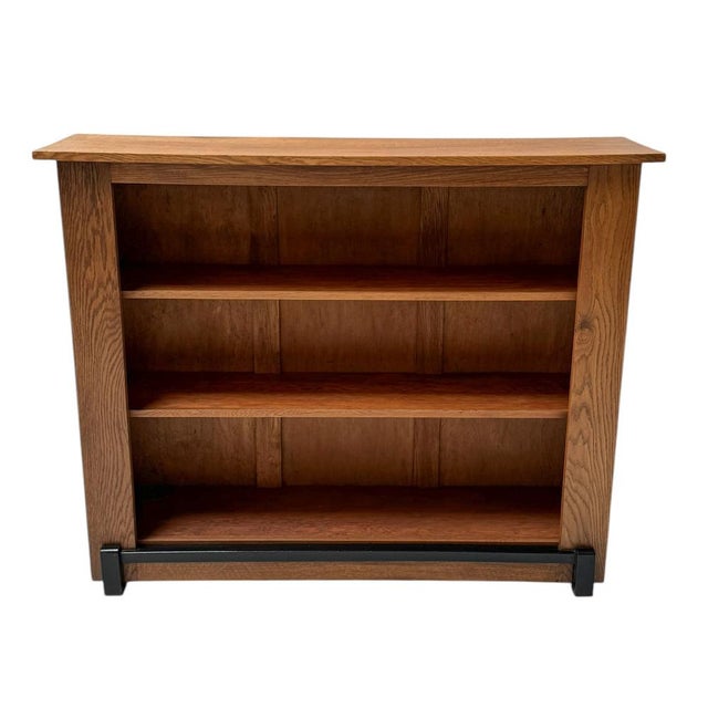 Brown Modernist Open Bookcase by Jan Brunott, 1920s For Sale - Image 8 of 13