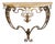 Petite French Brass + Marble Wall-Mounted Console, 1940s - 2 Available For Sale