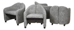 PS142 Armchairs by Eugenio Gerli for Tecno, 1960s, Set of 4