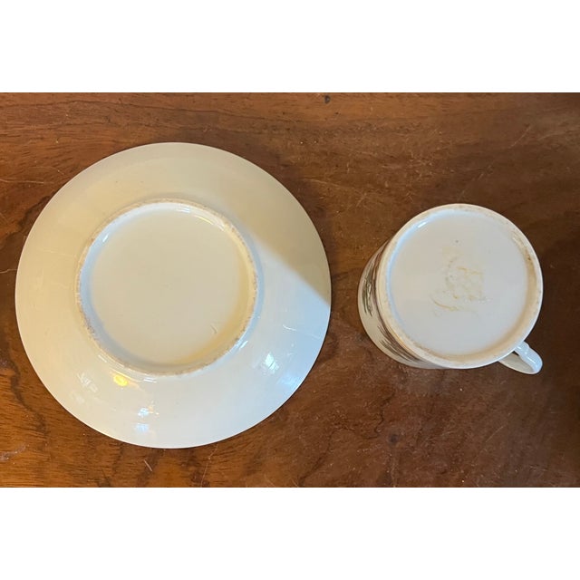 Antique 18th Century Italian Doccia Porcelain Coffee Can Cup and Saucer, Circa 1790 For Sale - Image 12 of 12