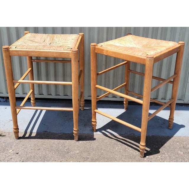 1950s Mid Century Hand Made Bar Stools- Set of 2 For Sale - Image 5 of 11