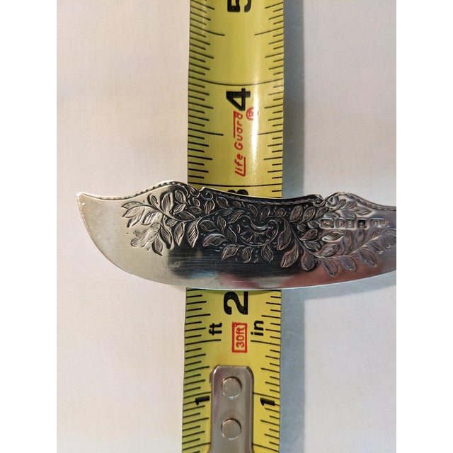 Birmingham 1850 Master Butter Knife Sterling Silver Mother-Of-Pearl For Sale - Image 11 of 12