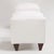Wood Set of Italian Armchair and Ottoman in White Fabric, Italy, 1940s For Sale - Image 7 of 17