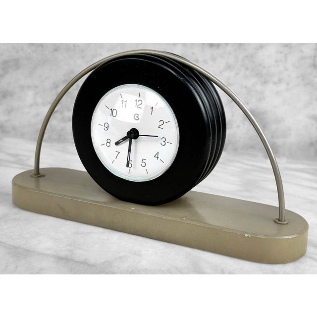 Art Deco Vintage Art Deco Italian Alabaster Mantle Clock For Sale - Image 3 of 13