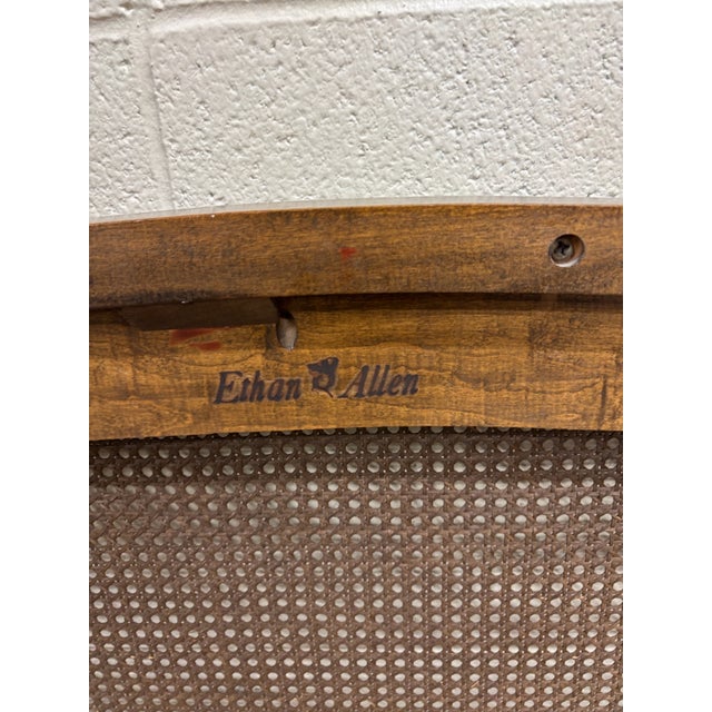 Vintage Ethan Allen Classic Manor King Size Maple and Cane Headboard 15-5655 For Sale - Image 10 of 12
