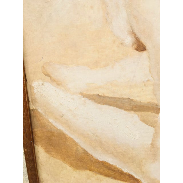 Mid 20th Century Figurative Female Nude Acrylic Painting, Framed. For Sale - Image 10 of 13