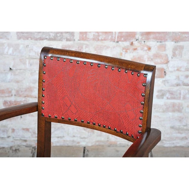 Art Deco Chairs in Beech by Jules Leleu, France, 1930s, Set of 4 For Sale - Image 11 of 14