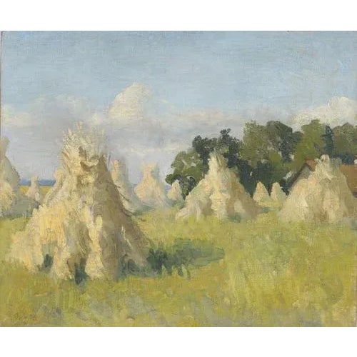 Landscape with Wall Posts, Oil on Canvas, 20th Century For Sale - Image 4 of 4