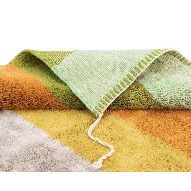 Contemporary Hand-Knotted Wool Rug by Azele Studio For Sale - Image 3 of 9