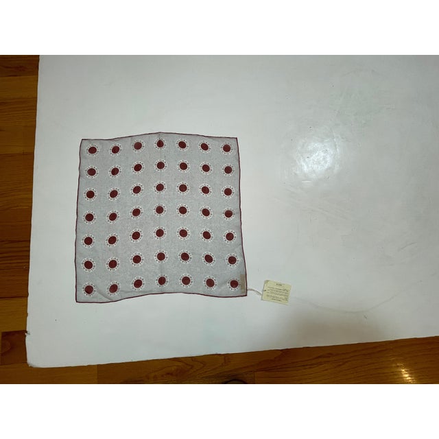 Red BVLGARI Red Dot Logo Silk Scarf Bulgari For Sale - Image 8 of 12
