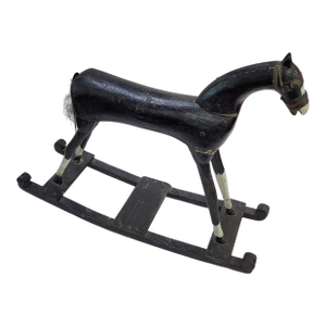 Antique Primitive Folk Art Wood Rocking Horse Late 19th / Early 20th Century