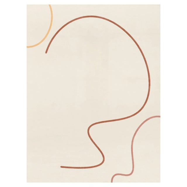 Minimalist Abstract Line Warm Earth Tones Drawing 16" X 20" For Sale In Los Angeles - Image 6 of 6