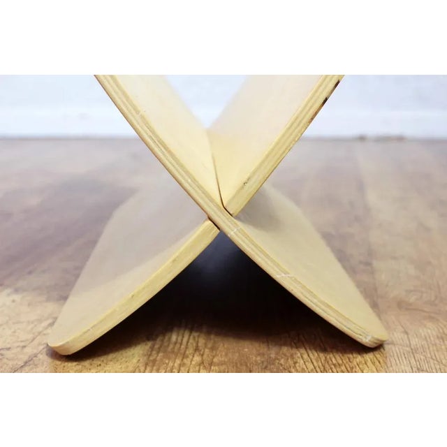 Curved Plywood Magazine Rack, 1980s For Sale - Image 9 of 12