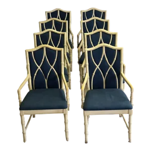 Thomasville Allegro Chippendale Style Arm Chairs - Set of 8