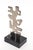Abstract Vintage Abstract Steel Cubist Sculpture on Black Veined Marble Base, 1990 For Sale - Image 3 of 12