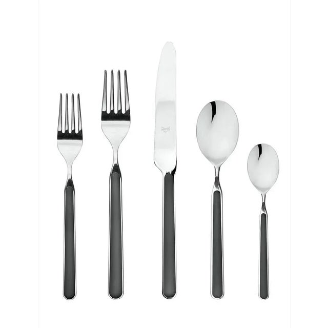 Contemporary Mepra Fantasia 20-Piece Flatware Set, Black For Sale - Image 3 of 3