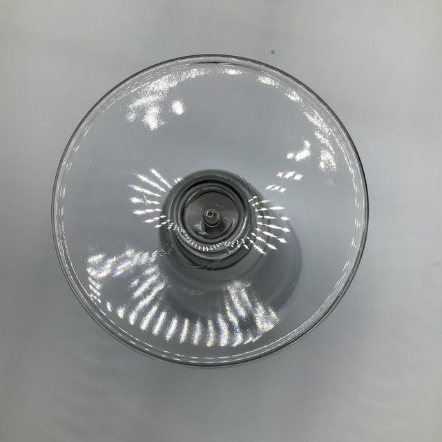 Silver Vintage Silver Ombre and Silver Band Pilsner Stemware Set With Caddy by Vitreon Queen Lusterware - Set of 7 For Sale - Image 8 of 12