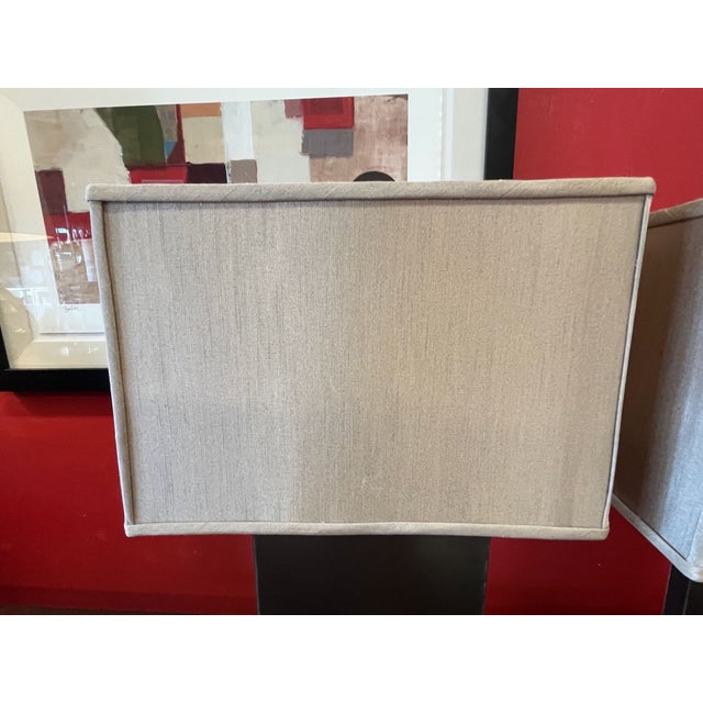 Metal Chapman Contemporary Bronze Slab Lamps. Pair. For Sale - Image 7 of 16