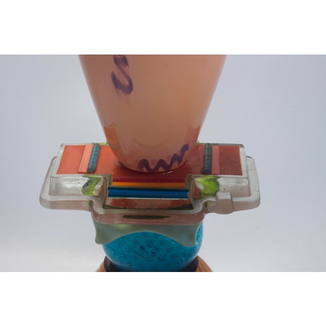 Exquisite One-of-a Kind Sculptural Vessel of Blown; Cast and Slumped Glass by California Glass Artists Pizzichillo &...