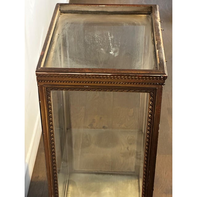 Brown Louis XVI Style Wooden and Glass Counter Display Case, 1890s For Sale - Image 8 of 18