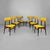 Mid-Century Modern Italian Chairs in Wood and Yellow Fabric, 1960s, Set of 6 For Sale - Image 17 of 17