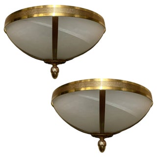 Large Marbled Glass Sconces, 1980s, Set of 2 For Sale