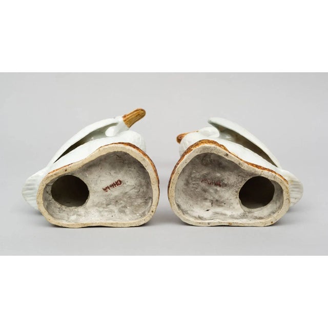 White Chinese Porcelain Ducks on Stands - a Pair For Sale - Image 8 of 9