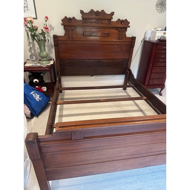 Vintage Carved Bed For Sale In New York - Image 6 of 6